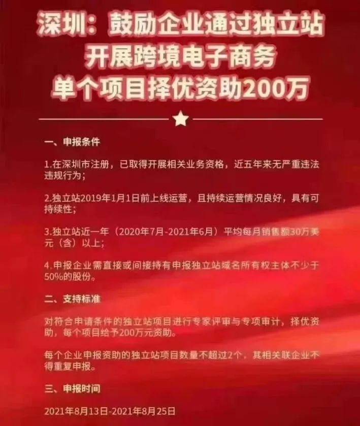 深圳出手應(yīng)對(duì)亞馬遜“封號(hào)潮”，獨(dú)立站賣家最高補(bǔ)貼200萬(wàn)！